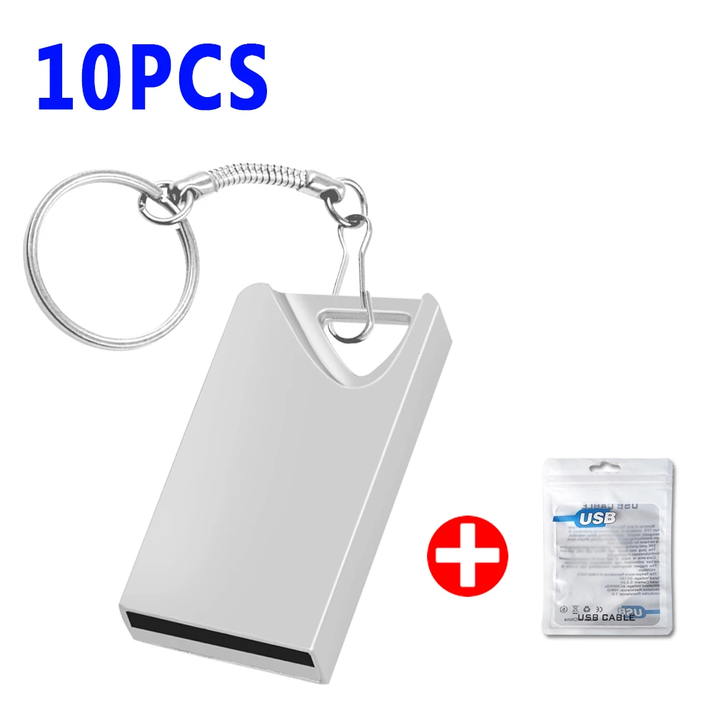 10pcs /lot super mini Usb Flash Drive Pendrive 128GB 64GB 32GB 16GB Pen Drive cle Usb stick memoria usb flash disk keychain gift 