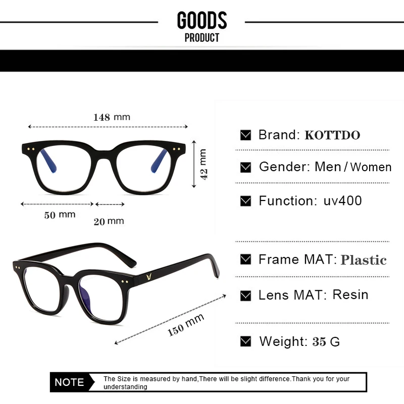 Eyeglasses Frames Vintage Square Anti-blue Light Women Classic Optical for Men Clear Frame eyeglasses frames eyeglass frames square eyeglasses optical glasses