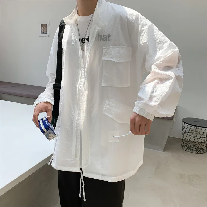 

Large Size F1029/P50 Coat Men Summer Outdoor Thin Tooling Jacket Men's Breathable Large Size outside
