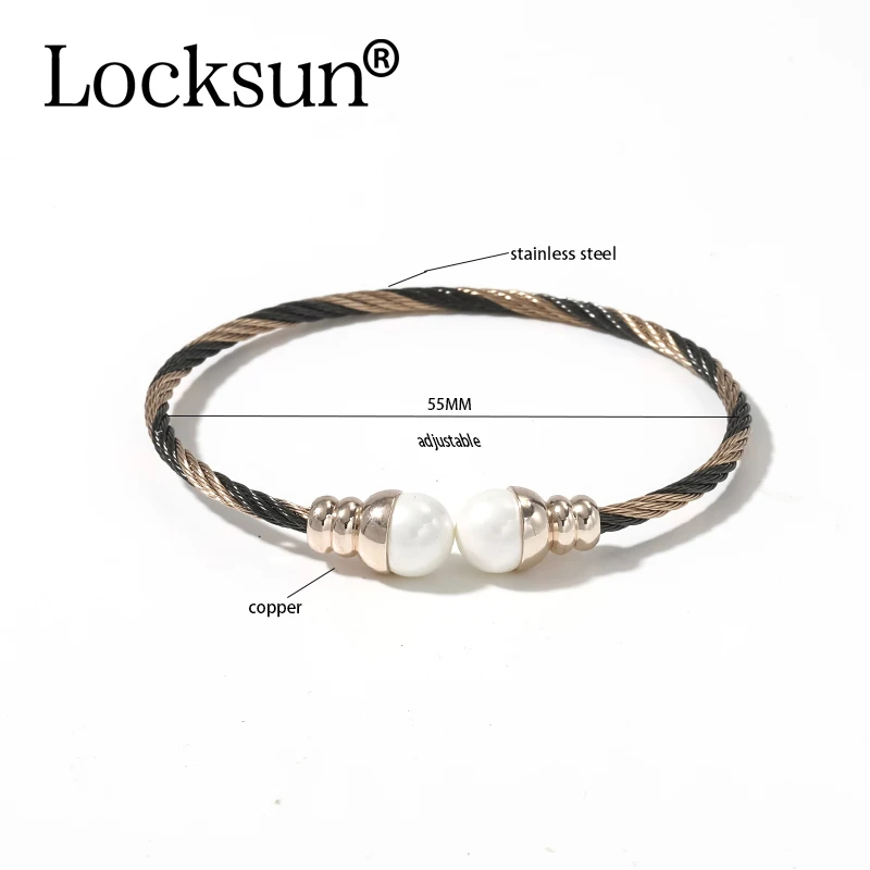 Locksun Новое поступление 585 браслеты из розового золота эластичная проволока Регулируемый Открытый почётный роскошный бренд Благородные Ювелирные изделия для женщин браслеты