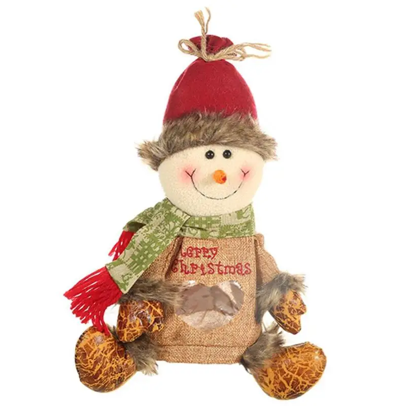 Snowman Рождественская Нетканая сумка с рисунком яблока, Детская Подарочная сумка для конфет, домашний декор - Цвет: Snowman