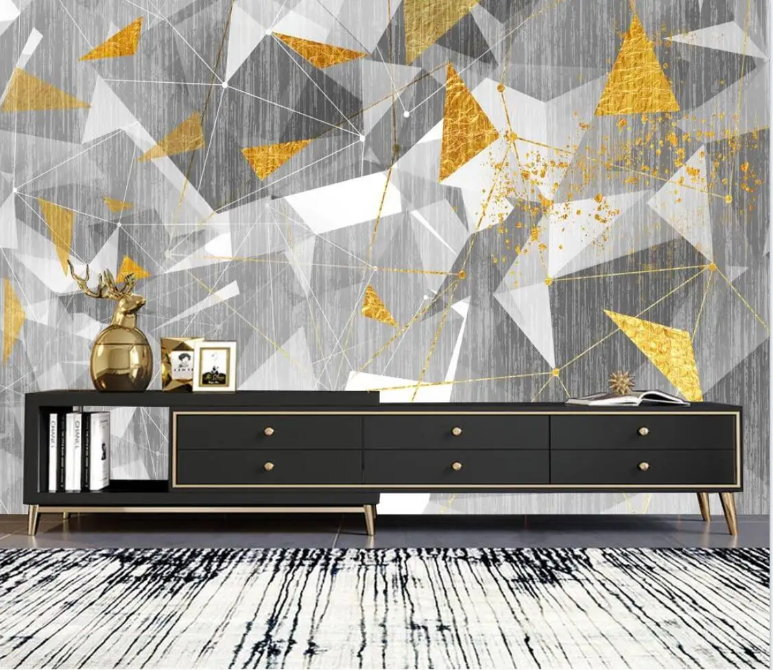 

papel de parede Custom mural wallpaper Nordic modern abstract geometric bedroom living room background wall painting