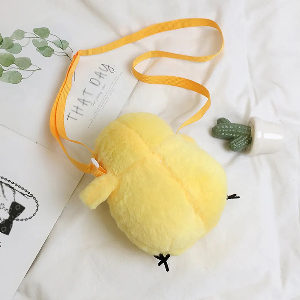 Плюшевый рюкзак для женщин милая сумка с курицей Студенческая модная мессенджер