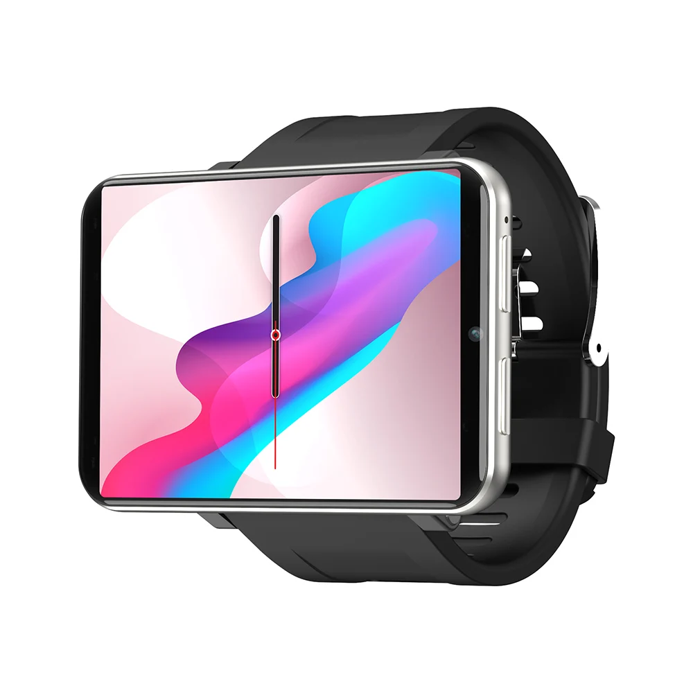 LEMT 4G 2,86 дюймов экран Смарт-часы Android 7,1 3 ГБ 32 ГБ 5 Мп камера 480*640 разрешение 2700 мАч батарея умные часы для мужчин - Цвет: Silver