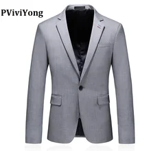 PViviYong бренд, высококачественный мужской костюм, пиджак, мужской деловой костюм, модный блейзер для мужчин, большие размеры, S-5XL, XZ6717