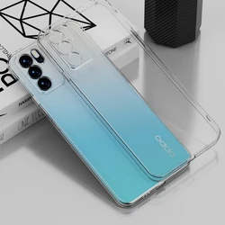 Enhanced Electroplated Silicone Shockproof Transparent Phone Case with Soft TPU Back Cover for Oppo Reno 5 Pro 4G (Clear)