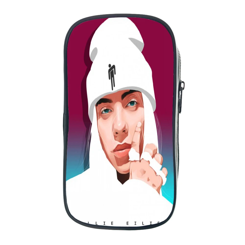 Высококачественный чехол-карандаш Billie Eilish для студентов, сумка для ручек для мальчиков и девочек, сумка для канцелярских принадлежностей, хипстерский пенал для подростков, детский держатель для карандашей - Цвет: 10