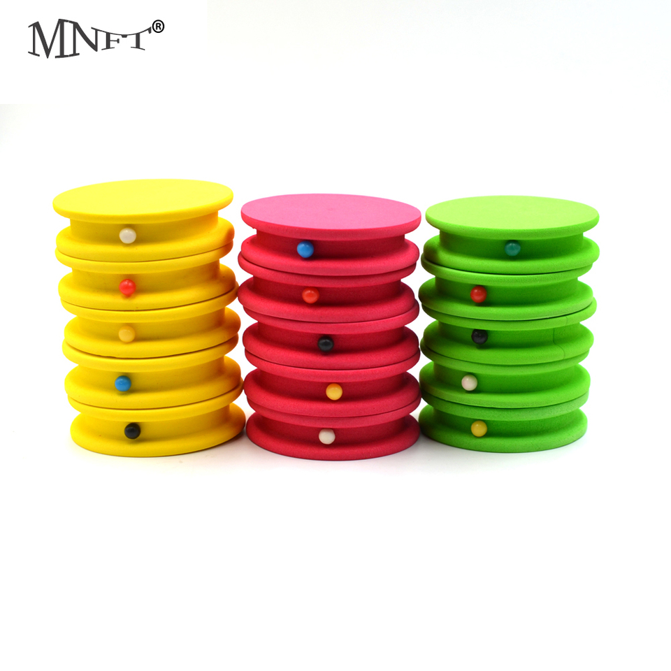 MNFT 5Pcs Circular Winding Plates Fishing Foam Winding Board Fishing Line Carp Fishing Rig Winders Pulleys Accessories