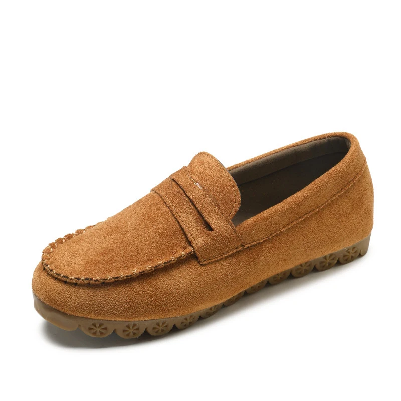 Yellow Brown Женские повседневные лоферы на плоской подошве; удобные женские слипоны на мягкой нескользящей подошве; женская обувь без застежки; Новинка года; сезон весна - Цвет: Yellow Brown