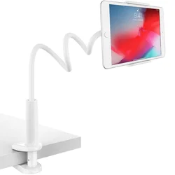 Flexible Long Arm Tablet Stand Holder (White)