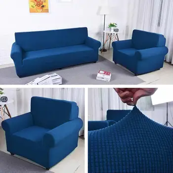 

Modern for Corner Sofa 1/2/3/4 Seater Saddle Cover Hotel Stretch Sofa Cover Couch Slipcover Solid Color Spandex Dustproof Plush