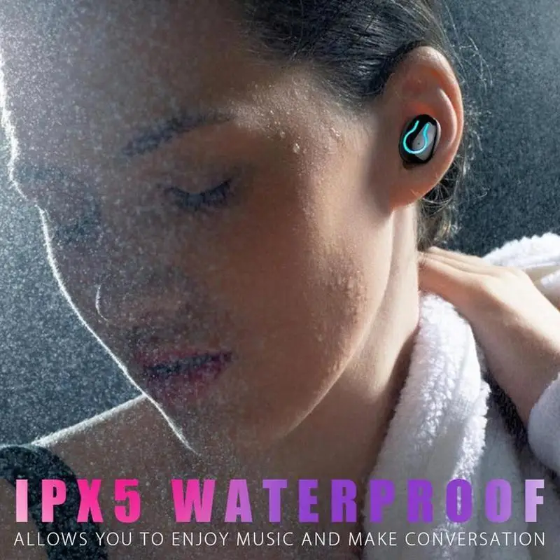 HBQ Q66 TWS беспроводные наушники V5.0 Bluetooth наушники 6D стерео с конечной 6000 мАч дисплей заряда чехол