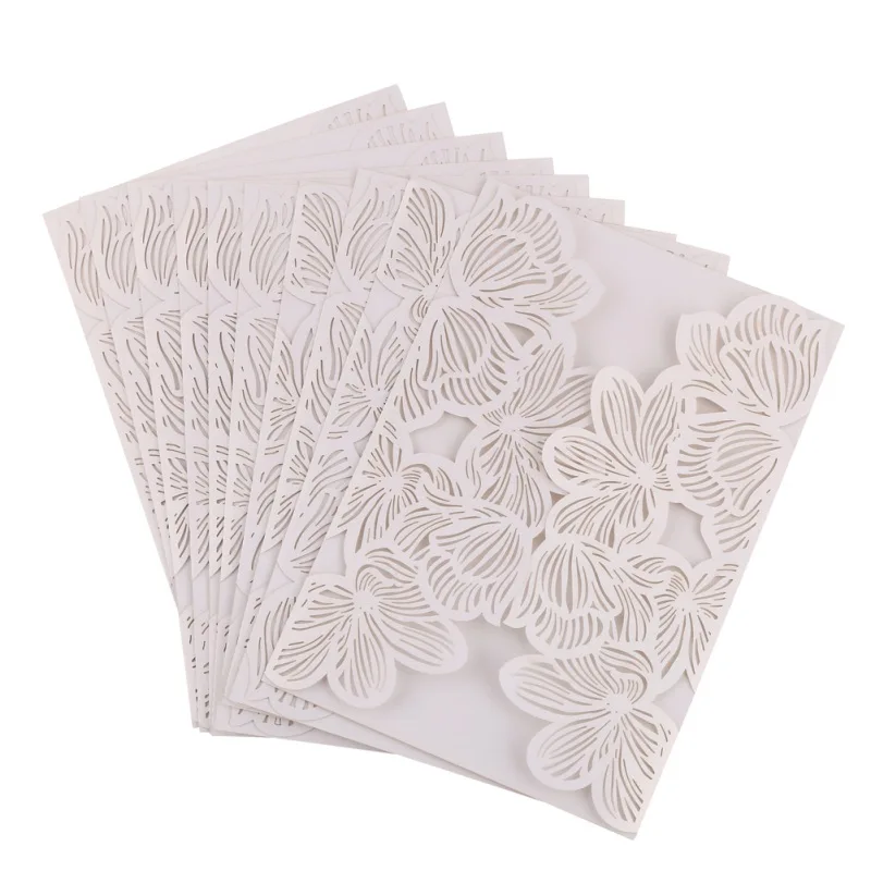  10pcs Laser Cut Butterfly Invitations Cards Kits for Wedding Bridal Shower Birthday wd02 - 4.00014E+12