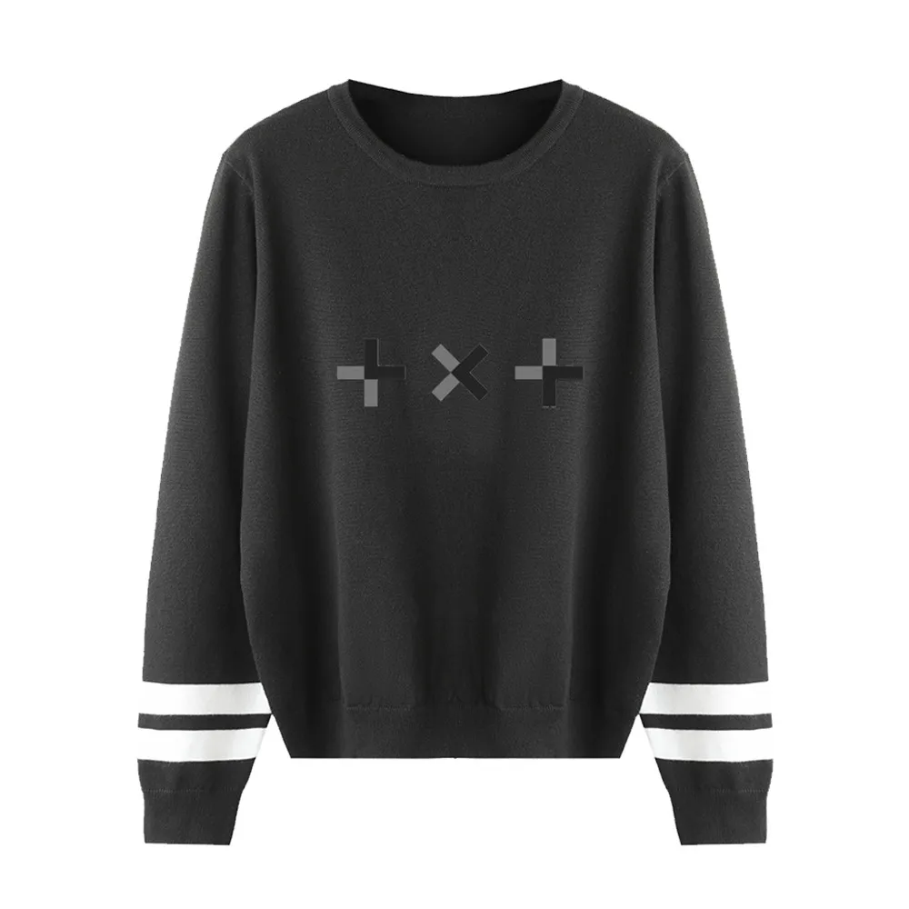 TXT TOMORROW X TOGETHER Kpop крутой свитер с принтом Harajuku Модный высококачественный зимний Кардиган с круглым вырезом сверхмодный свитер - Цвет: MY01
