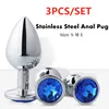 3 Size Stainless Steel Anal Plug Metal Butt Plug Large Set Beads Stimulator Adult Games Sex Toys For Women Man Anal Toys 1