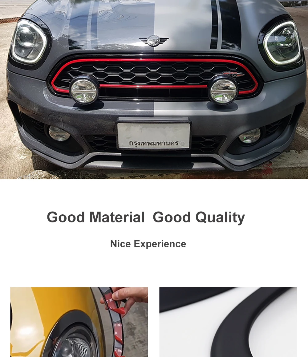 Scheinwerfer Zierringe Für BMW MINI COUNTRYMAN F60 (2016-2021) – Schwarz, Aus ABS, Einfache Montage