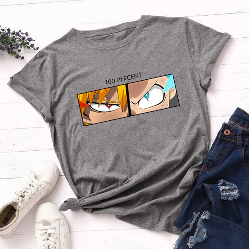 

2020 Anime Shirt My Hero Academia Anime T-shirts Summer Harajuku Short Sleeve Women T-shirt Boku No Hero Bakugou Katsuki T-shirt