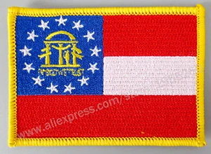 9 Georgia Флаг вышивка нашивки значки США Соединенные Штаты Америки - Цвет: 9 Georgia