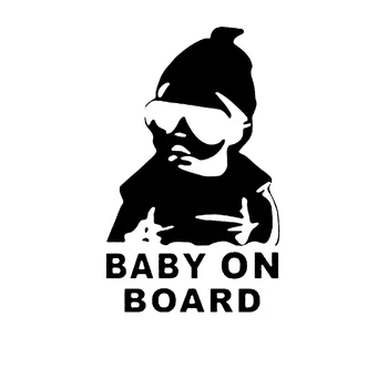 

Fashion Lovely Baby On Board Warning Decal Reflective Waterproof Car Window Vinyl Stickers Color Black White
