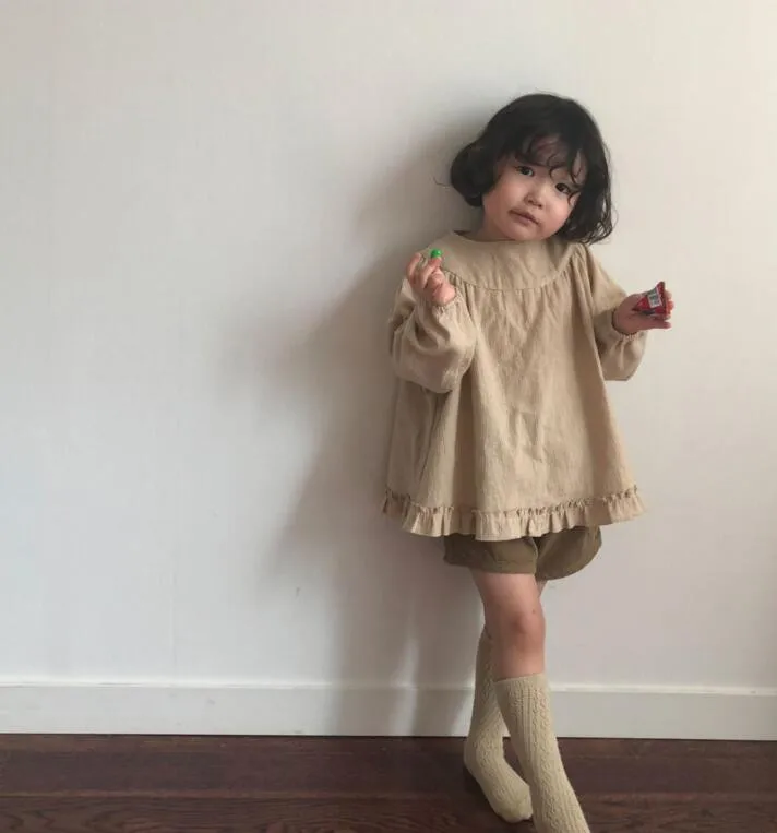 Однотонные топы без рукавов на пуговицах для маленьких девочек, праздничный летний хлопковый льняной жилет цвета хаки