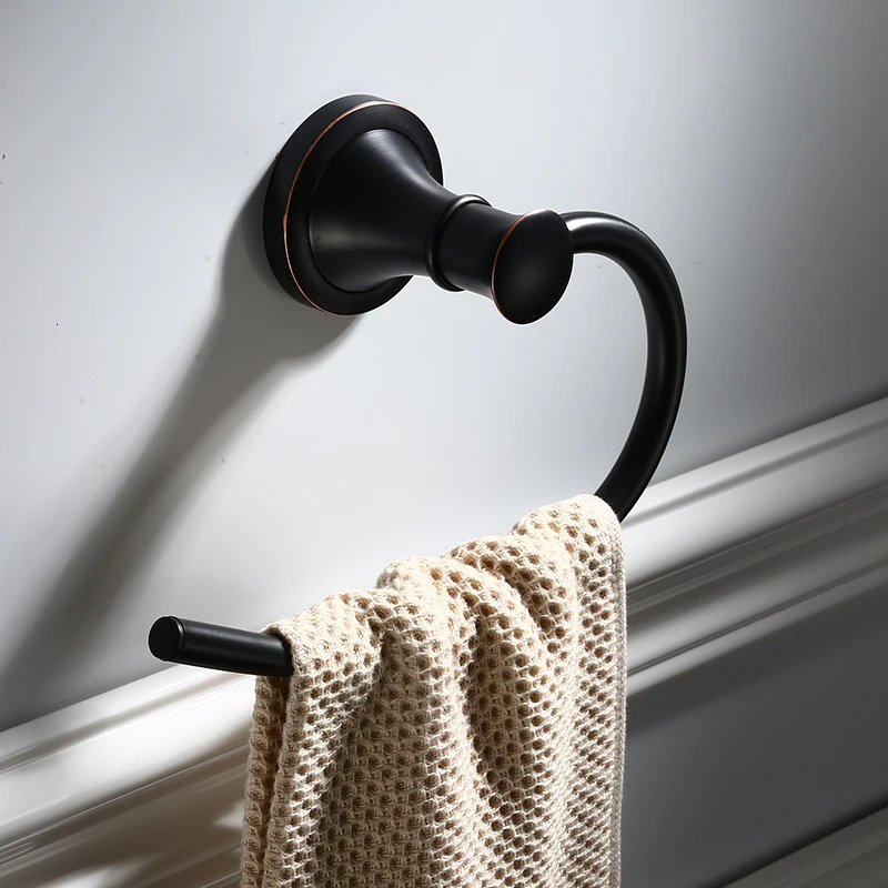 Bathroom Toolbox Towel Bar Bathrobe Hook Bookshelf Black Towel Bracket Paper Plate Soap Brush Toothbrush Bathroom Accessories