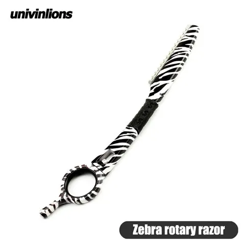 Zebra razor Univinlions роторная бритва для укладки волос Истончение бритвы; ножницы для парикмахерских прямые парикмахерские бритвы Парикмахерская - Цвет: Zebra razor