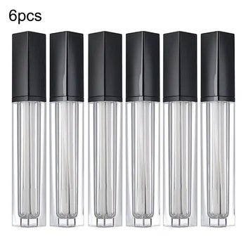 

6pcs DIY Lip Gloss Box Containers Reusable Empty Lipgloss Balm Tube Bottles