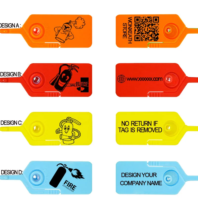 A segurança descartável plástica dos selos do