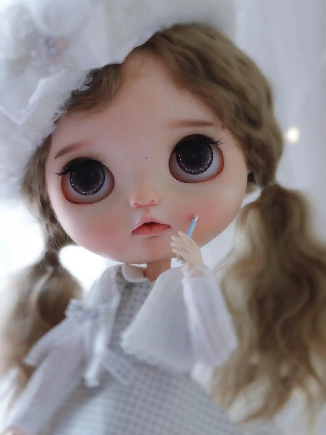 1/6 blyth кукла игрушка bjd совместное тело белый с кожей яркими глазами макияж 19