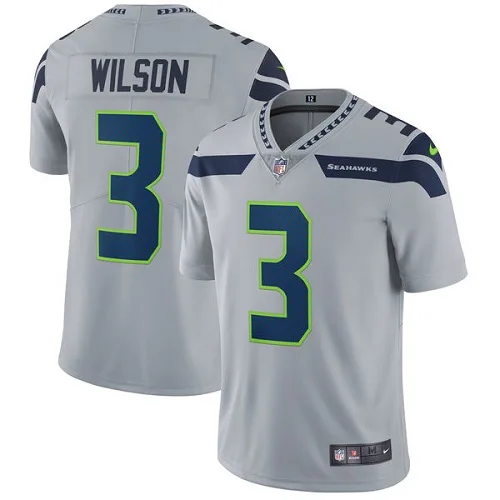 MEN Мужская Новинка, высокое качество, Seattle Russell Wilson Seahawks Black Rush jersey - Цвет: MEN