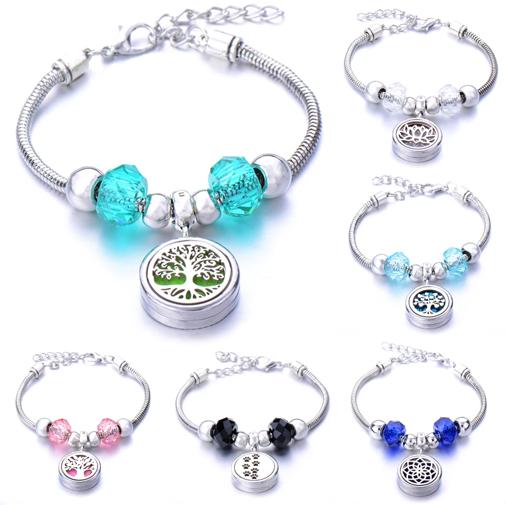 Aromatherapy lockets bracelet stainless steel Perfume essential oil