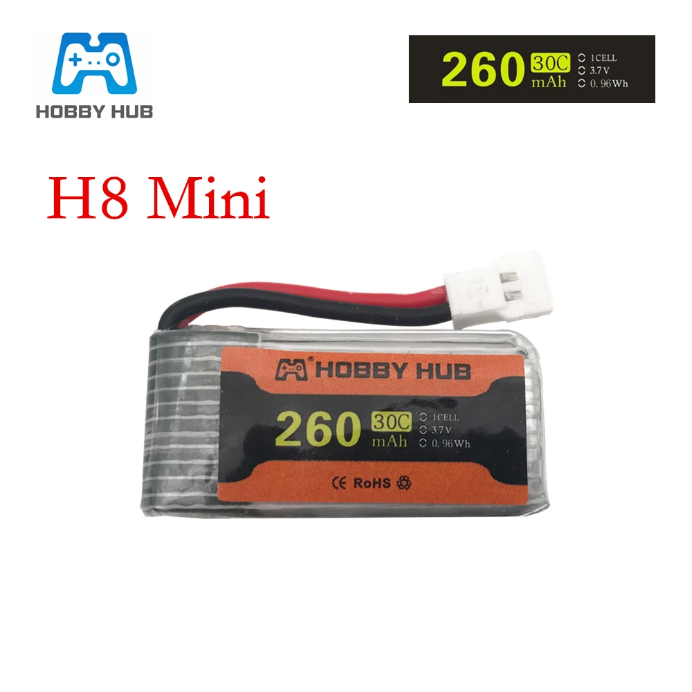 

Battery For JJRC H8 Battery 3.7V 260mAh 150mAh Lipo Battery for Eachine H8 For JJRC H8 Mini RC Quadcopter drone part