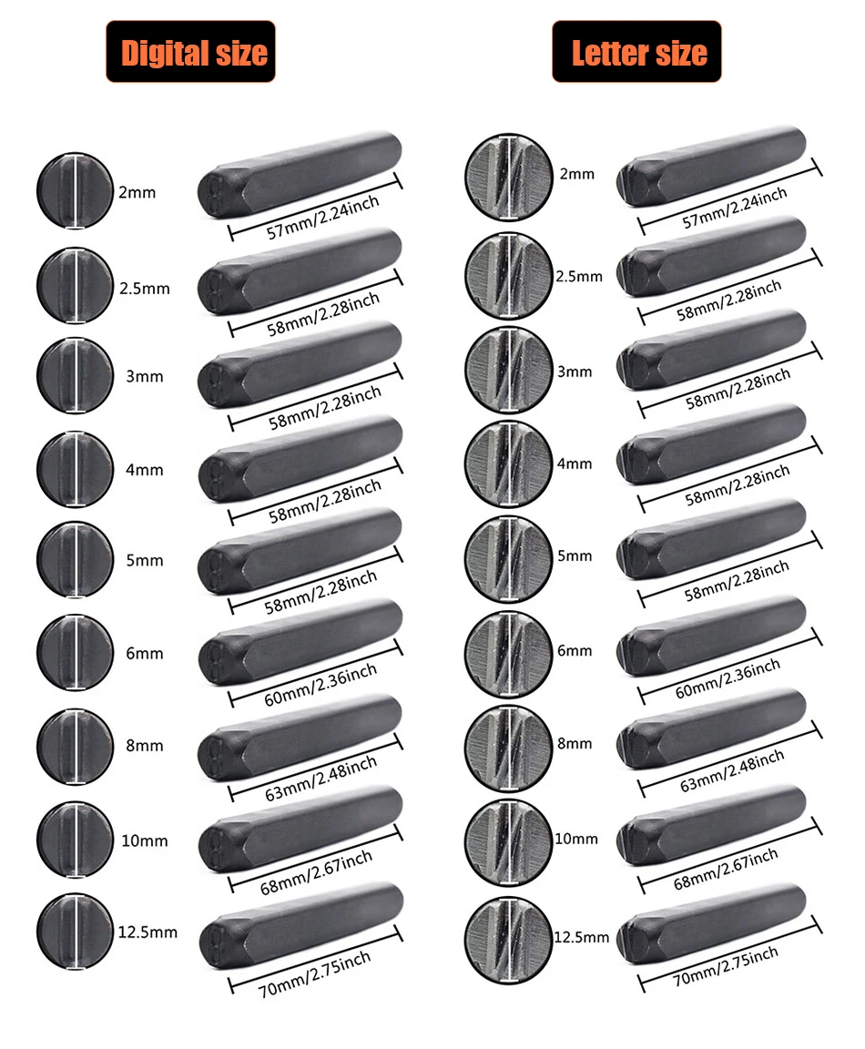 Клеймо-Пробивной инструмент стальная формочка буквенно-цифровой штамповочный штамп инструмент Сделай Сам кожевенное ремесло штамп для штамповки инструмент
