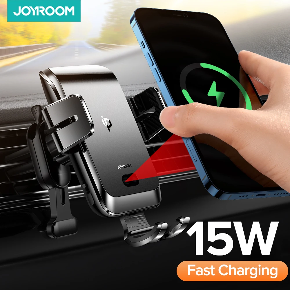 Joyroom 15W Qi Wireless Charger Car Phone Holder Automatic Air Vent GPS Mount For iPhone 12 11 Pro Max Huawei Xiaomi Samsung S10