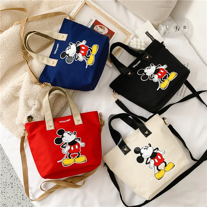 tal vez Año Nuevo Lunar Cooperativa Disney-bolso de hombro de Mickey Mouse para mujer, bandolera de lona con  dibujos animados de Minnie, bolso de gran capacidad para comprar y guardar  libros, 2020 - AliExpress