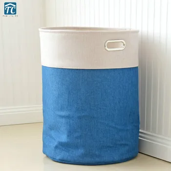 

Folding Eva Fabric Storage Basket Bins Toy Dirty Clothes Bucket Large Container Cotton Linen Waterproof Organizer Foldable