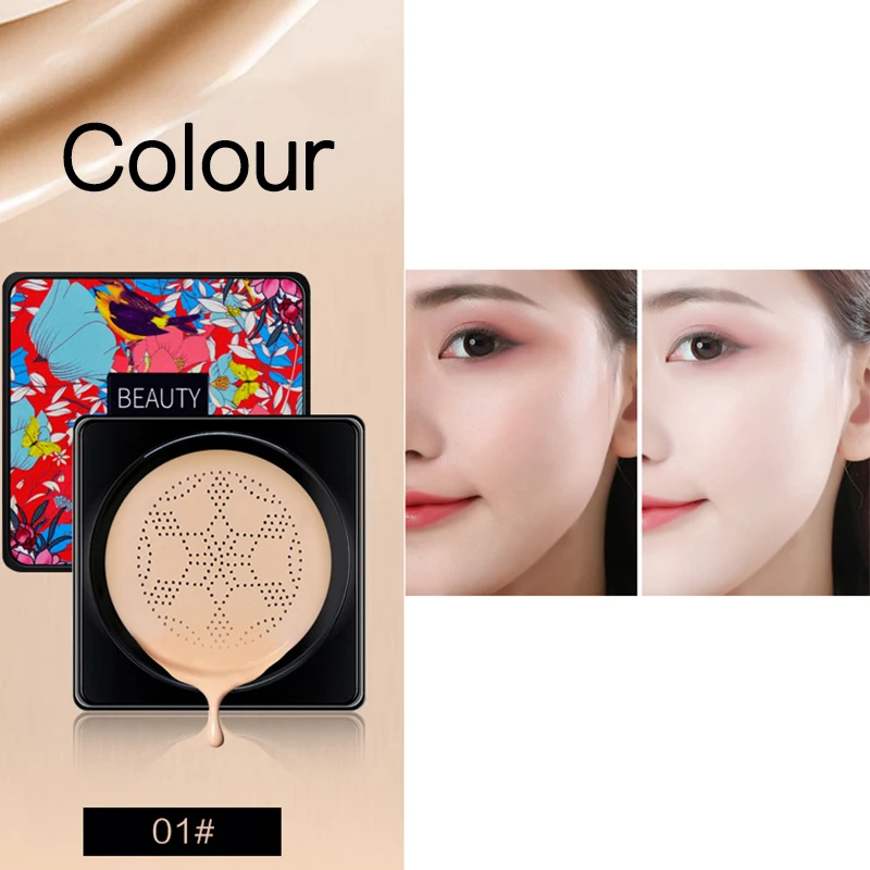 Mushroom Head Make up Air Cushion CC Cream Concealer Foundation Moisturizing Makeup Base Natural Brightening Makeup BB Cream