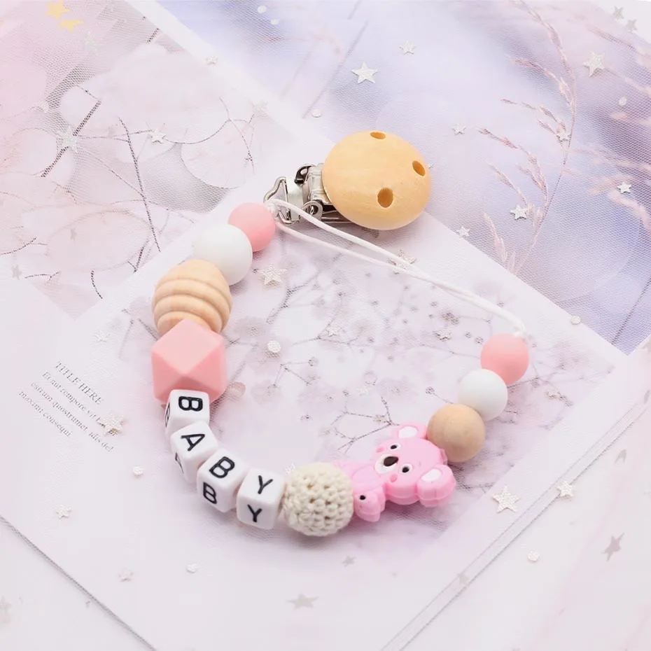 Diy Персонализация клипсы для соски забавная соска цепь с Коала соска держатель для ребенка Attache Sucette Bpa бесплатно