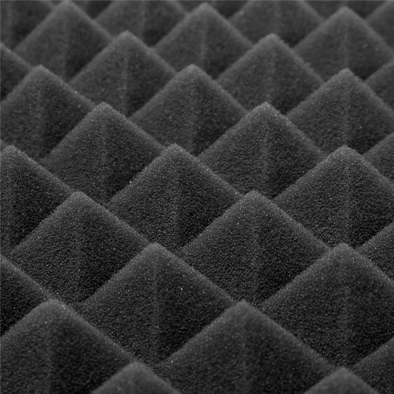Black 30*30*5 см звукоизоляция пена Студия Акустическая Пена Звукоизоляционная абсорбционная обработка панель плитка Клин пенополиуретан - Цвет: Black