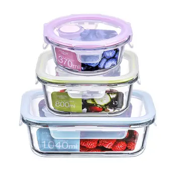 

Glass Lunch Box Fresh Box Office Worker Lunch Box Microwave Oven Special Student Female Lunch Box Food Warmer Bento Box Bento