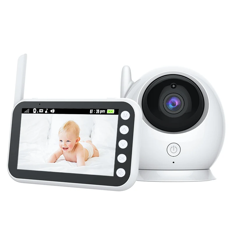 Video Baby Monitor Wireless Baby Monitors 4.3 inch LCD IR Night Vision 2 way Audio Temperature Monitor Lullabies Feeding Alarm