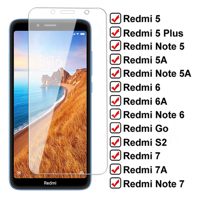 Закаленное защитное стекло 9D для Xiaomi Redmi 5 Plus 5A 6A 7A S2 Go пленка экрана Note 6 7 Pro |