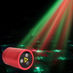 MINI proyector láser RGB portátil, dispositivo de iluminación para DJ, baile, discoteca, Bar, familia, Navidad, efecto de luz láser para escenario, Club, fiesta, espectáculo de luz