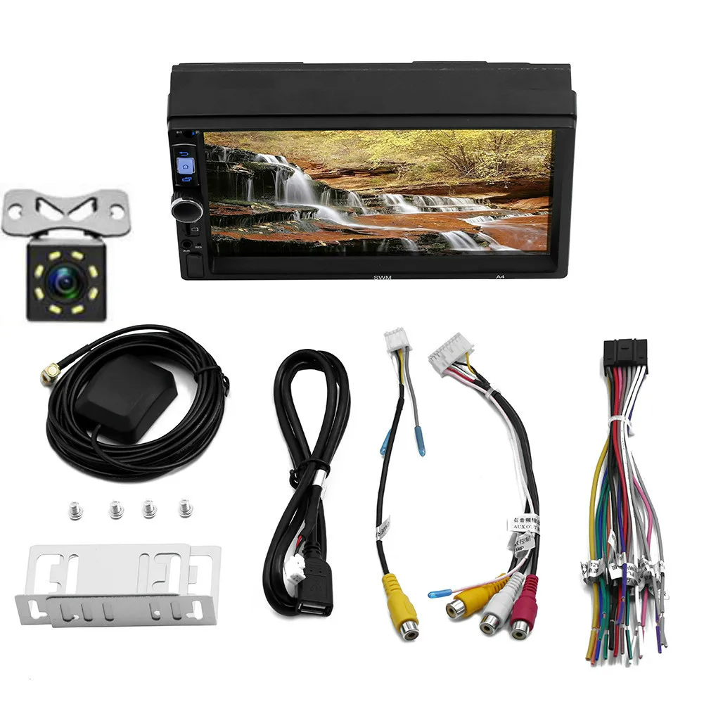 2din Автомобильная Радио Android8.1 мультимедийный плеер цифровой Mp5 плеер с Bluetooth/wifi gps FM AM приемник Suppport задняя камера - Цвет: With 8 LED Camera