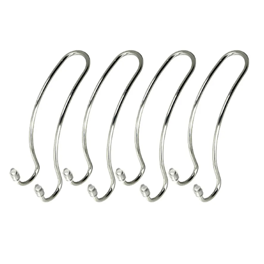 New Portable Car Hook 4PCS Stainless Steel Safety Portable Metal Headrest Hook For Car 0726#20 - Название цвета: Серебристый