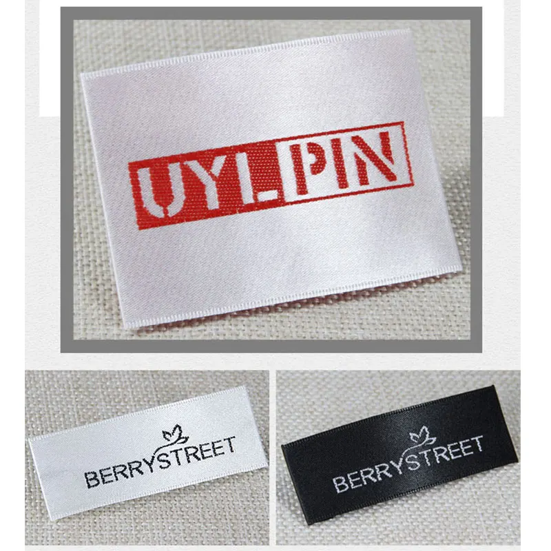 DH015 custom logo brand name woven clothing labels tags customized clothes  garment etiquetas main label tag for clothing labels - AliExpress