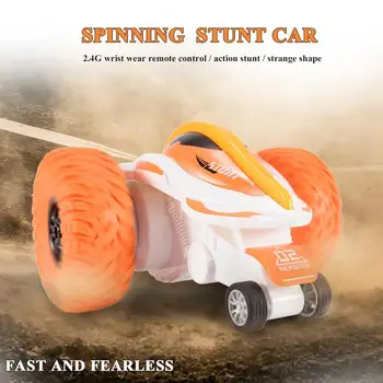 

Rc Stunt Car Radio Control 2.4ghz 360 Degrees Spin Roll Buggy Car Toy Programming Remote Control Machine Children Toy With Light