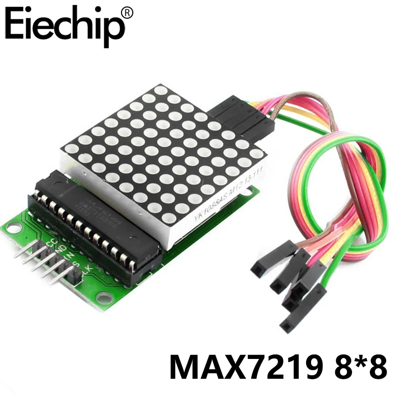 8 5pcs 3mm 8x8 Mini LED Display Common Cathode Dot Matrix Module MAX7219 8 x 8 Led Lattice Bright Red Dot Matrix Display Board 8 