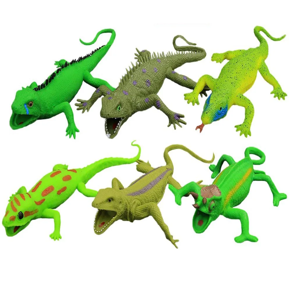 Игрушка модель ящерицы Gecko Iguana хамелеон Комодо дракон 9 дюймовый каучук пищевая