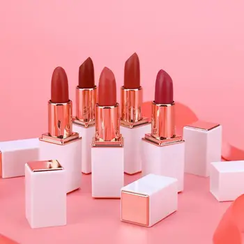 

Velvet Semi-Matte Lipstick Water Resistance Smudge-Proof Easy To Color Colorfast Lipstick